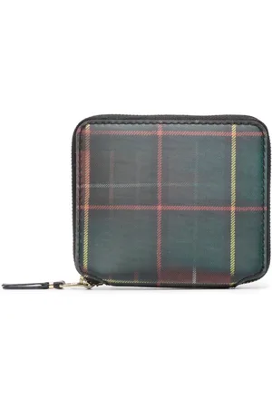 Comme des Garçons Lenticular-effect tartan wallet