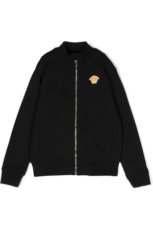 VERSACE Medusa Head-patch zip-up sweatshirt