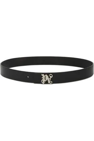 Palm Angels Monogram-appliqu� leather belt