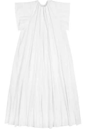 Maison Margiela Gathered poplin maxi dress