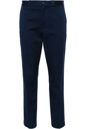 Zara Mens Pants Chino Blue Cotton Stretch Straight Flat Front Dress Trousers  29 | eBay