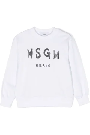 Msgm Logo print cotton sweatshirt