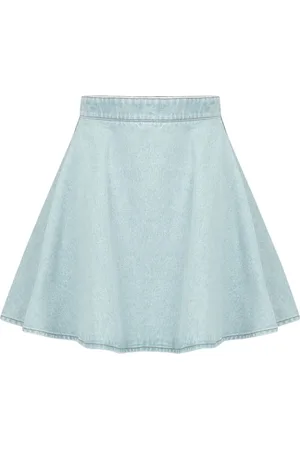 Nina Ricci Logo-print cotton denim skirt