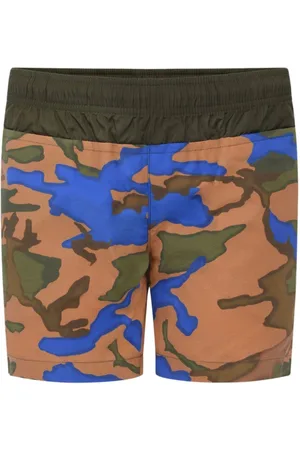 Moncler Camouflage-print panelled shorts
