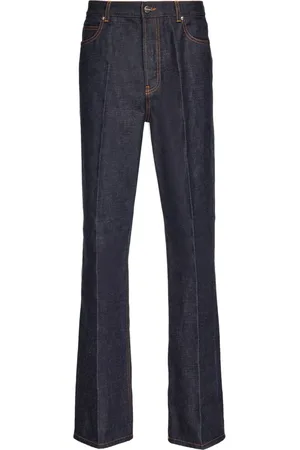 Salvatore Ferragamo Logo-appliqu?? contrast-stitching straight-leg jeans