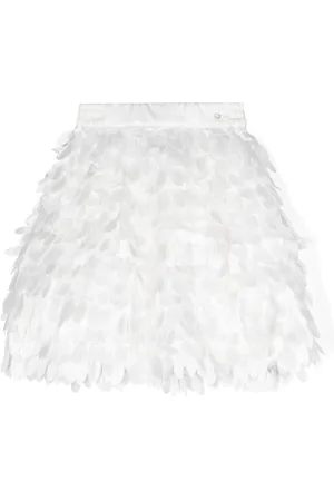 MONNALISA Appliqu??-detail slip-on skirt