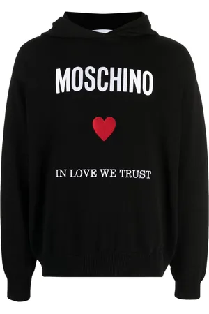 Moschino Slogan-print cotton hoodie