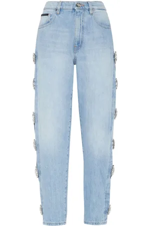 Philipp Plein Brooch-detail cut-out jeans