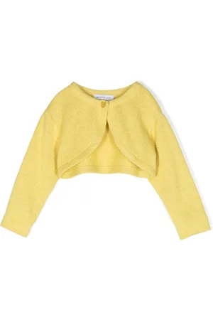 MONNALISA Intarsia-knit cropped cardigan