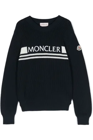 Moncler Embroidered-logo cotton jumper