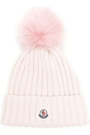 Moncler Pompom-detail ribbed beanie