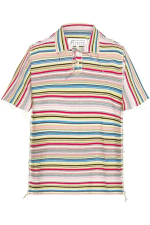 Maison Margiela Striped knitted polo shirt