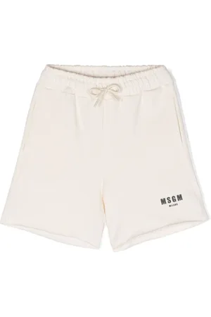 Msgm Logo-print cotton track shorts