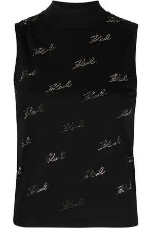 Karl Lagerfeld cut-out Organic Cotton Tank Top - Farfetch