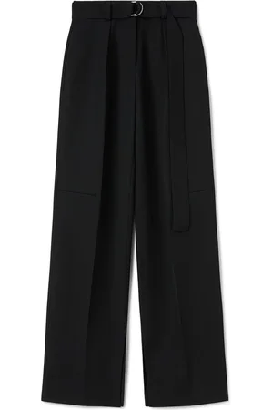 Jil Sander Belted wool wide-leg trousers