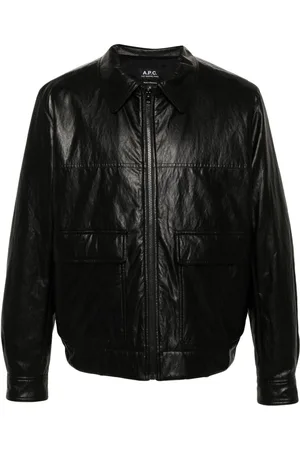 A.P.C. Appliquéd Wool-Blend Felt and Faux Leather Bomber Jacket for Men