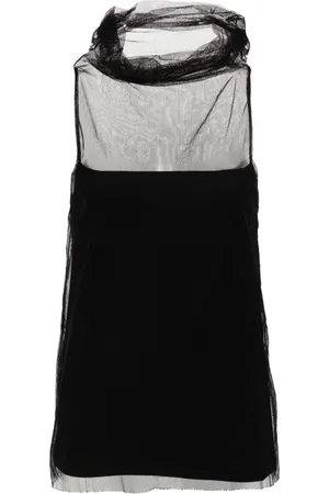 Fabiana Filippi Tulle-overlayed top