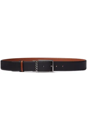 Valentino Garavani logo-plaque buckle-fastening belt - Black