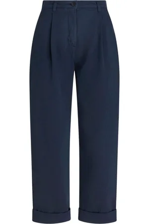 Etro Cropped herringbone-pattern cotton chinos
