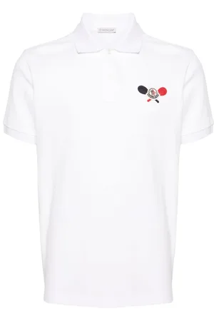 Moncler Logo-patch piqué-weave polo shirt