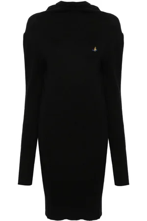 Vivienne Westwood Orb-embroidered ribbed mini dress