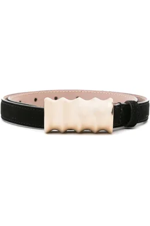 The Bambi Belt in Beige Suede with Silver