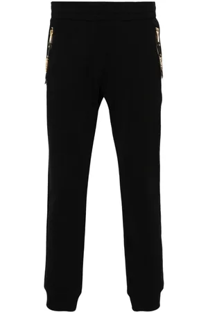 Moschino Logo-lettering cotton track pants