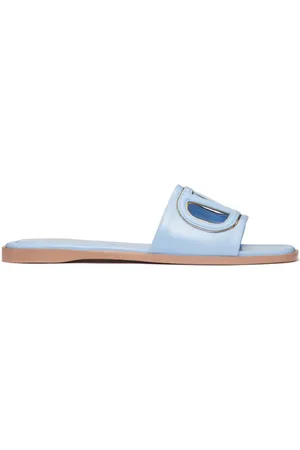 Valentino garavani vlogo leather slide online sandals