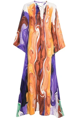 Dorothee Schumacher Abstract-print linen kaftan dress