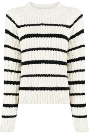 Vince Striped ribbed-knit jumper