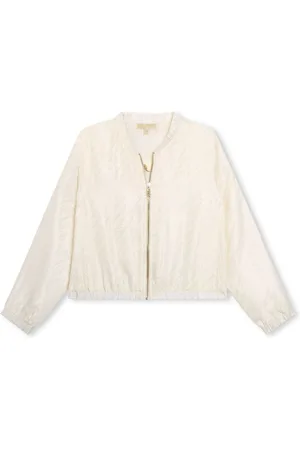 Michael Kors Logo-jacquard satin bomber jacket