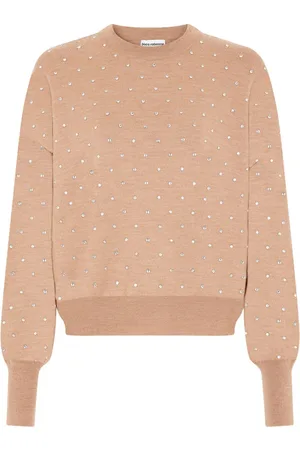 Paco rabanne Crystal-embellished wool jumper