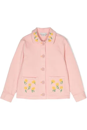 Stella McCartney Floral-embroidered denim jacket