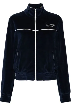 Sporty & Rich Velour zip-up jacket