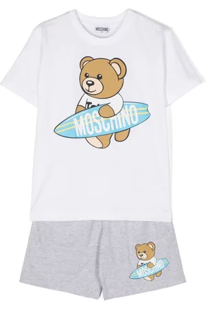 Moschino Teddy Bear-motif cotton shorts set