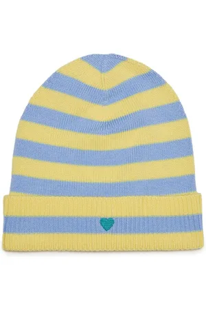 MAX&Co. Kids Heart-embroidered stripe-print wool beanie