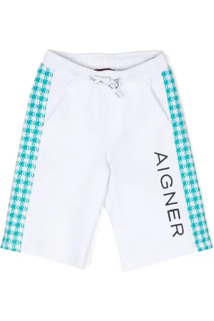 Aigner Logo-embroidered cotton shorts