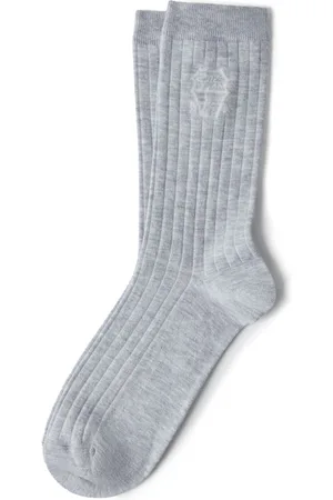 Brunello Cucinelli Intarsia-logo knitted socks