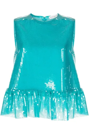 Nina Ricci Sequin-embellished sleeveless top