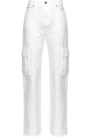 Pinko High-rise straight-leg cargo jeans