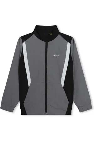 HUGO BOSS Logo-print high-neck jacket