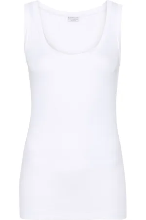 Brunello Cucinelli Bead-embellished top