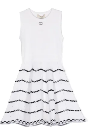 Twin-Set Geometric-pattern knitted dress