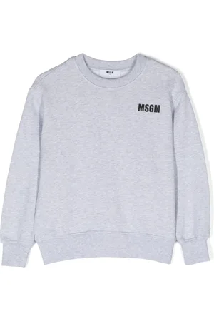Msgm Logo-print cotton sweatshirt