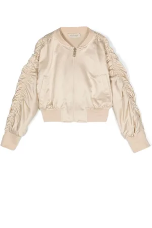 Twin-Set Ruched-detail bomber jacket