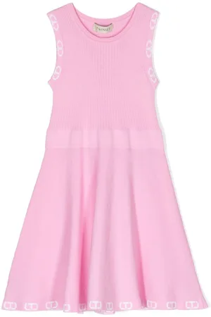 Twin-Set Logo-trim knitted dress