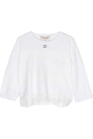 Twin-Set Lace-detail knitted top