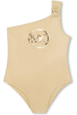 Michael Kors Logo-print one-shoulder swimsuit