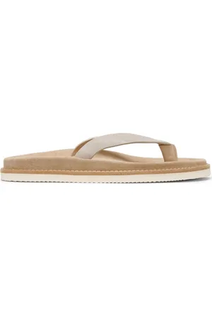 White patent discount leather flip flops