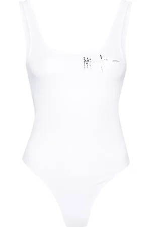MUGLER Signature logo-print bodysuit
